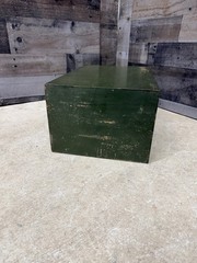 Antique Wood Globe Wernicke Card Catalog Index File Drawer Green Military Office