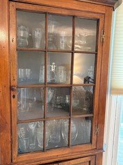 Antique Federal Corner Cupboard Cabinet