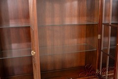 F70708: STICKLEY Mahogany 4 Door Breakfront Bookcase Cabinet