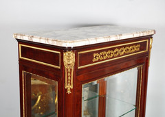 Louis XVI Mahogany, Gilded Bronze and Marble Display Case, circa 1880