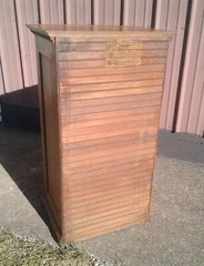 Antique Corticelli Silk Thread Counter Top Cabinet Quarter Sawn Oak with Mirror