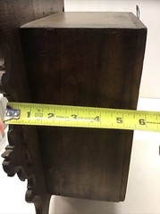 Rare Carved Wood Medicine Hanging Cabinet Depicting Goethe–Schiller Monument