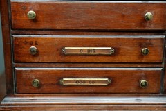 Antique Apothecary Cabinet watchmaker Tool Box Wood drawer chest vintage