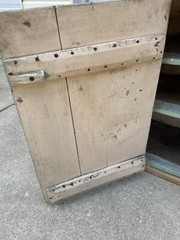 Antique Primitive Painted Shelf Cabinet Cupboard Pantry Country Kitchen 2 Piece