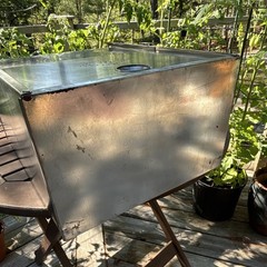 Vintage Metal Drawer Bread Box Hoosier Caninet