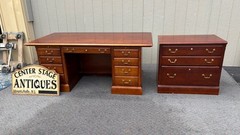 67835 Stanley 2 Drawer Traditional Lateral File Cabinet with Brass Hardware