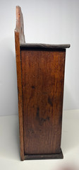 Antique Primitive 8 Drawer Oak Wall Cabinet Farmhouse Apothecary Storage