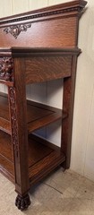 Antique Oak 3-Tier Open Server