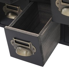 12 Drawers Vintage Tabletop Library Card Catalog Cabinet Storage Box NEW