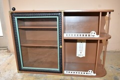 Vintage Victorian Medicine Wall Curio Cabinet