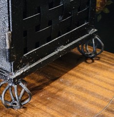 Antique wrought Iron Pie Safe table top Cabinet Pantry Rustic Farmhouse