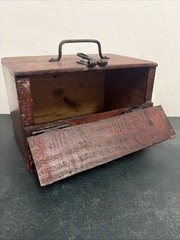 Vintage/Antique Wood Iron Machinist Tool Chest – Box 31.5 X 29.5x 20cm