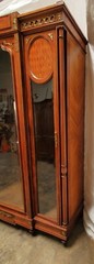 French Inlaid & Ormolu Mounted Display China Cabinet Display Breakfront 1890s