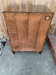 Vintage Walnut Record Cabinet