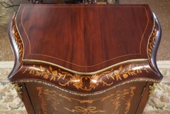 19th Century Victorian Mahogany Inlaid Bronze Mounted Cabinet Attr to RJ Horner