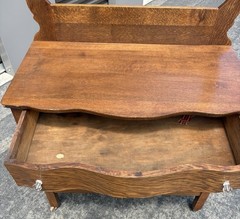 Antique Vintage Oak Dry Sink / Wash Cabinet