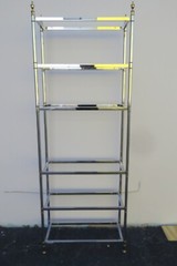 Boeing Company Chrome and Glass Display Shelving Etageres set of Three 9640