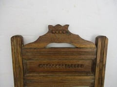 Vintage Hand Carved Wood Kitchen Apothecary Wall Cabinet Beveled Glass Mirror Co