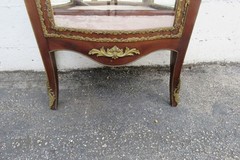 French Late 1800s Hand Painted Vitrine Display Curio Cabinet Cupboard 6078