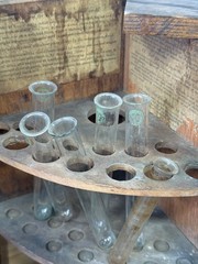Antique Oak Apothecary Doctor travel cabinet with equipment 1890 medical