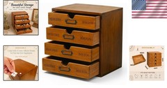 Stackable Desk Storage with 4 Drawers