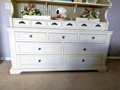 FRENCH COUNTRY IVORY HUTCH CUSTOM MADE RETAIL $4500.00