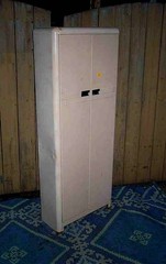 SHELF Kitchen Storage Pantry Metal CABINET 1950 Vintage Art Crest Style Cupboard