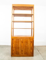 Mid Century Modern Room Divider Wall Unit Oak Freestanding Modular Shelving Mcm