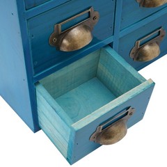 16 Drawers Vintage Tabletop Library Card Catalog Cabinet Apothecary Storage Box