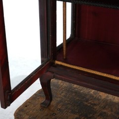 Antique Mahogany Two-Door & Two-Drawer Mirrored China Cabinet C1910