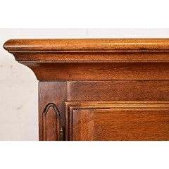Ethan Allen French Louis Philippe Solid Carved Maple Bookcase or Media Cabinet
