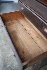 Antique Apothecary Cabinet Wood drawer map flat file industrial Vintage Chest