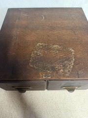 Antique 2 Drawer Weis Library Card Filing Cabinet U.S. Civil Engineers Corps