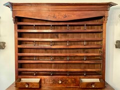 Antique Burl Walnut French Vaisselier Cupboard