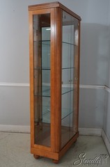 70889: HICKORY WHITE Genesis Collection Biedermeier Curio Cabinet