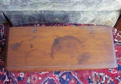 Pennsylvania Dutch Early American Antique Mini Chest 18th Century Tulips