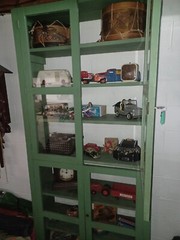 Vintage Store Display 1800s Original Green Curio Store Display Cabinet Showcase