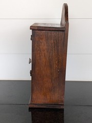 Primitive Handmade Solid Wood Hanging Apothecary Spice Cabinet Vintage Oak