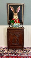 Antique French Breton Jam Cabinet Cupboard Storage Drawer Carved Oak 19th C