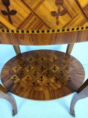 Marquetry Inlay Dresser Cabinet Wood Italian Medallions vintage