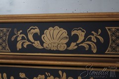 70937: EJ VICTOR Chinoiserie Eglomise Mirror Door Bar Cabinet