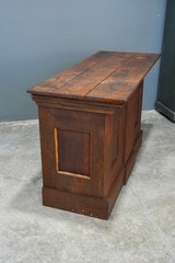 Antique Store Counter Kitchen Island oak watchmaker desk wood vintage apothecary