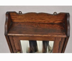 Antique Wall Mounted Wood Medicine Cabinet Mirrored Door 17x24x5.5 in