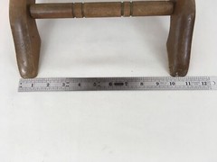 Vtg Antique Hand Made Crafted Solid Wood 3 Tier Tole Painted Pie Display Stand