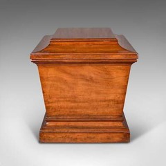 Large Antique Sarcophagus Cellarette, English, Mahogany, Wine Cooler, Regency