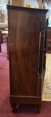 Mid 20thC Danish Burl Walnut Cocktail / Wine Glass Bar Liquor Cabinet