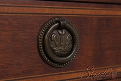 LF73278: Antique Edwardian 2 Drawer Inlaid Mahogany Curio Cabinet (2 of 2)