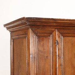 Ancient Cupboard Double Étagère Early XVII Century Walnut Paneled Doors