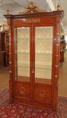 Italian Made French Empire Style Glass Door China Curio Display Cabinet