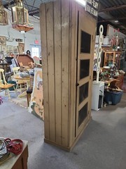 Large Primative Mustard Yellow Pie Safe/ Cabinet